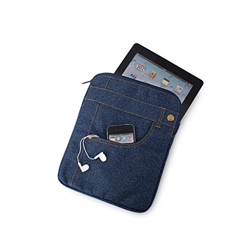 Balvi Funda iPad Jeans & Co Color Azul iPad Case Protector de Pantalla para Mini Tablet Diseño Pantalon Vaquero Poliéster 27x21 cm