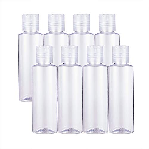 BENECREAT 10 Pack 120ml Botellas Transparente Contenedores Vacíos de Plástico Libre de BPA para Jabón de Manos Limpiador Facial, Botellas Recargables y Portátil