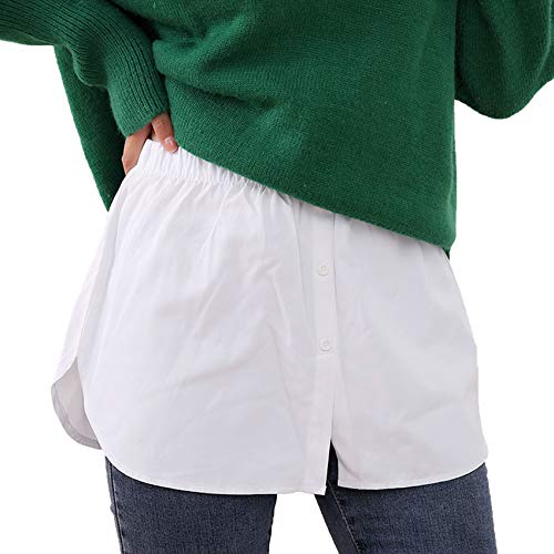 BestTas Falda de corte ajustable para mujer, falda inferior para jersey, chaqueta blanco puro 42