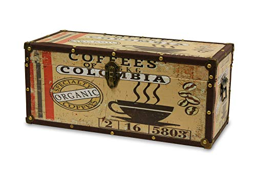 BUAR ARTESANOS Baul de Madera para Almacenamiento Coffee (50x22x22 cm.)