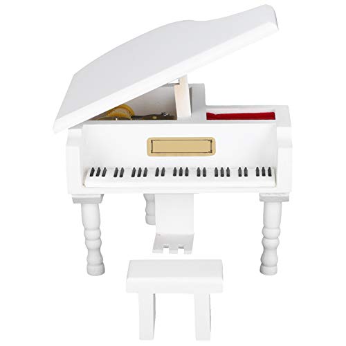 Caja de música de Madera para Piano, Caja de música para Regalo de cumpleaños, decoración del hogar, Modelo de Mini Piano, diseño Elegante para el hogar