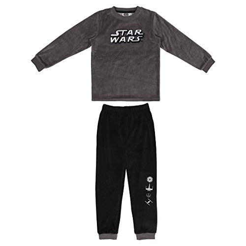 CERDÁ LIFE'S LITTLE MOMENTS Pijama Terciopelo Niño de Star Wars-Licencia Oficial Disney, Negro, 10 años para Niños