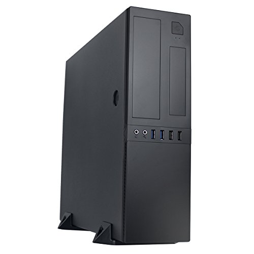 CiT S503 – Carcasa para Torre de Ordenador (Slim Micro ATX) – Carcasa para PC de sobremesa, sin Fuente de alimentación, Color Negro