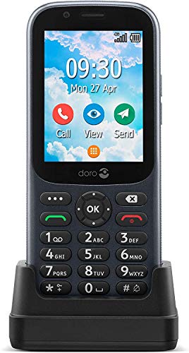 Doro 730X Teléfono Móvil 4G Dual SIM para Mayores con WhatsApp para Videollamadas, Facebook, Botón de Asistencia con GPS Resistente a Golpes y Agua [Versión Española y Portuguesa] (Gris)