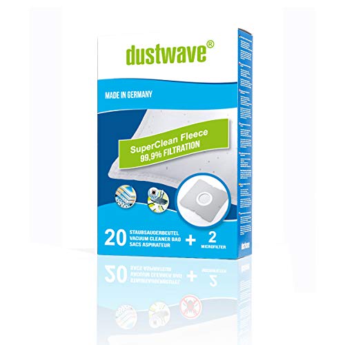 dustwave® - 20 bolsas para aspiradora Aldi Aktion Severin S'Power BC 7046 compatibles con SB 7218 y Swirl Y101 / Bolsas de filtro de marca – Fabricado en Alemania