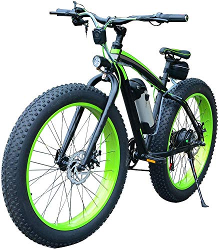 D&XQX Bicicleta eléctrica, Bicicleta de montaña 36V / 350W 26 * 4 Pulgadas Fat Tire Bikes 7 velocidades Ebikes para Adultos con batería de 10 Ah