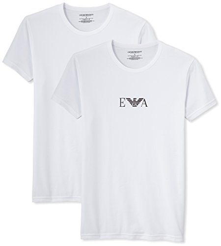 Emporio Armani Men'S Knit Brief B, Camiseta Para Hombre, Blanco (White), Small (Tamaño del fabricante:S)