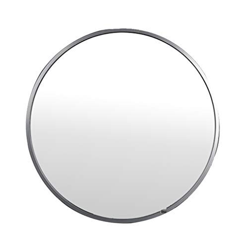 Espejo para Colgar en la Pared Redondo Espejo de Maquillaje Espejo de Maquillaje Marco de aleación de Aluminio, Plata, con Fijaciones para Colgar 40cm / 50cm / 60cm / 70cm / 80cm