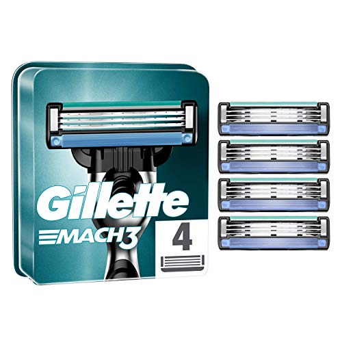 Gillette Mach3 - Cuchillas de recambio para maquinilla de afeitar - 4 Unidades