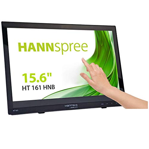 Hannspree HT HT161HNB 15.6" 1366 x 768Pixeles Multi-Touch Mesa Negro - Monitor (39,6 cm (15.6"), 12 ms, 220 CD/m², 500:1, Capacitiva, 1366 x 768 Pixeles)