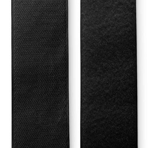 HAPPERS 1 Metro de Cinta de Velcro para Coser. Ancho 5cm Color Negro
