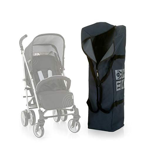 Hauck Bag Me - Bolsa de transporte para sillas de paseo, 115 x 31 x 31 cm, repelente de suciedad y liquidos, materiales resistentes, bolsa protectora para el coche y el avion, bolsa con asas, gris