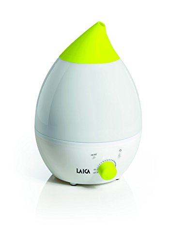 Humidificador de ultrasonido para niños Laica HI3012 tiene posibilidad de poner la luz en 7 colores, muy silencioso, flujo de vapor ajustable, se pueden poner esencias.