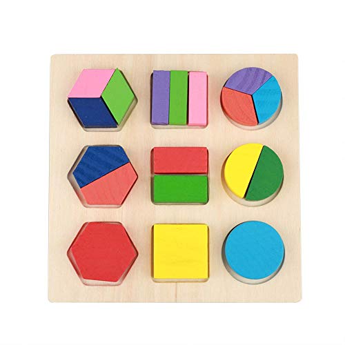 Juguetes de madera, Tablero de clasificación geométrica Formas matemáticas de color Montessori Rompecabezas geométrico Tablero Perilla Material de educación temprana Juguete sensorial(1/3)