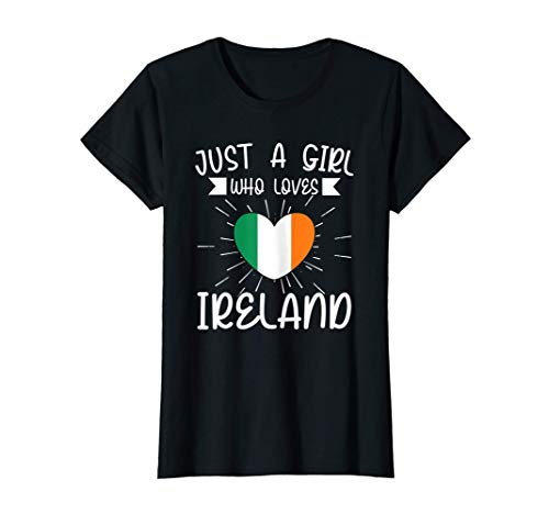 Just a Girl que ama Irlanda Regalo Irlandés Camiseta