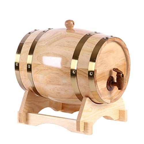 Kylinjtt Whisky Barrel Dispenser Oak Ageing Barrels Inicio Whisky Barrel Decanter para Vino, licores, Cerveza y Licor (Size : 30L)
