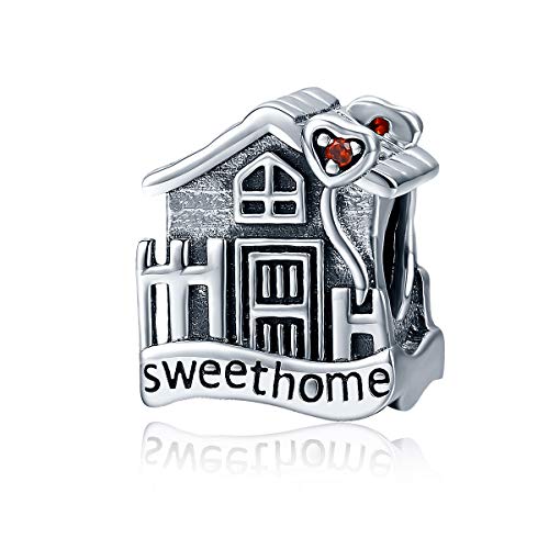 LaMenars My Sweet Home - Abalorio de plata de ley 925 compatible con pulseras y collares Chamilia y European