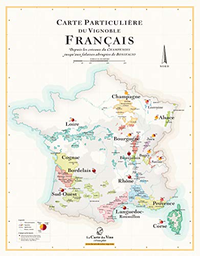 Mapa de los vinos de Francia (50 x 70 cm)