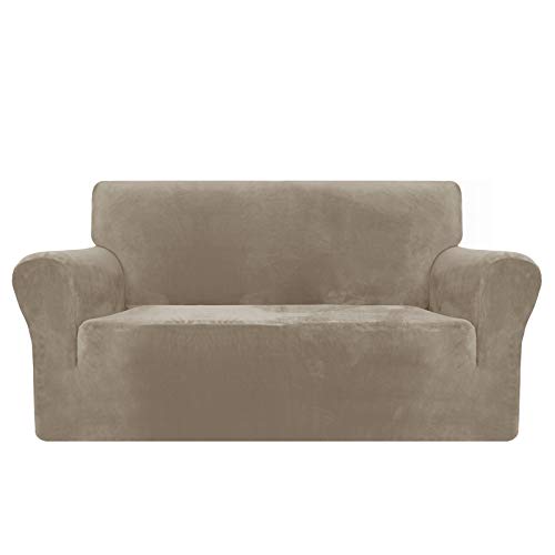 MAXIJIN - Fundas gruesas de terciopelo para sofá de 3 plazas, muy elásticas, antideslizantes, para perros, gatos y otras mascotas - 1 protector elástico para muebles