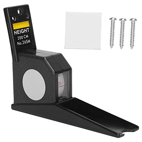 Medidor de altura de 2 metros Medidor de cinta de medición retráctil Herramienta de medición de medidor de estatura de metal(negro)