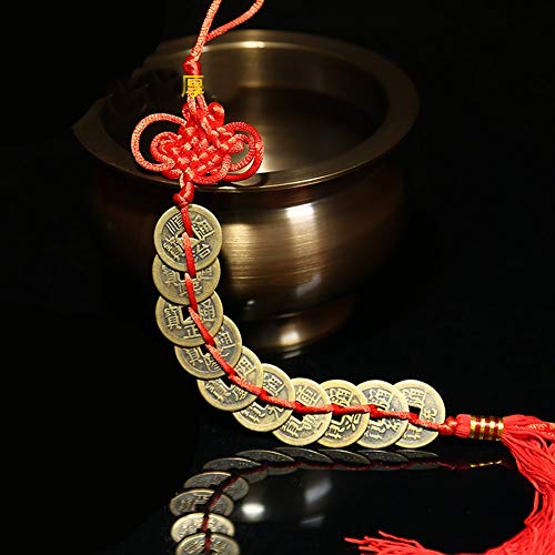 MEELLION Chino Afortunado Monedas Encanto en auspicioso cordón Rojo Feng Shui para Riqueza y éxito Mejor Regalo Love of a Lifetime
