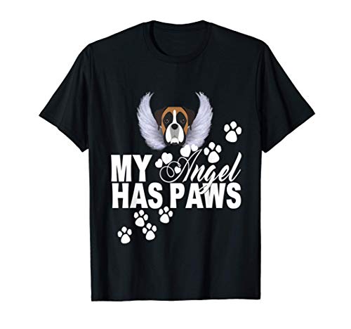 Perro Boxer Regalo Mi ángel Tiene Patas Amor Memorial Camiseta