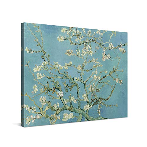 PICANOVA – Vincent Van Gogh Almond Blossom 100x75cm – Cuadro sobre Lienzo – Impresión En Lienzo Montado sobre Marco De Madera (2cm) – Disponible En Varios Tamaños