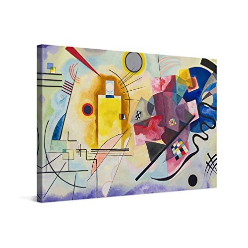 PICANOVA – Wassily Kandinsky – Yellow Red Blue 120x80cm – Cuadro sobre Lienzo – Impresión En Lienzo Montado sobre Marco De Madera (2cm) – Disponible En Varios Tamaños – Colección Arte Clásico