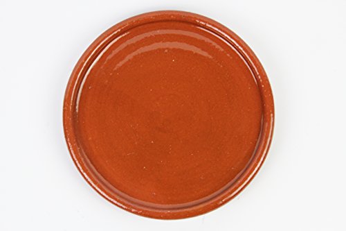 Plato de barro para chuletón, hecho a mano tradicionalmente. Medidas 27 cm diámetro. 2,5cm altura. 1,9 kg Totalmente artesanal