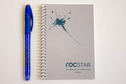 [RocStar] Cuaderno Espiral Reutilizable Indefinidamente | Borrable y Reutilizable | Papel de Piedra | Suave, Resistente a la Rotura | Formato A6
