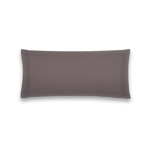 Sancarlos - Funda de almohada para cama, 100% Algodón percal, Color gris, Cama de 135 cm