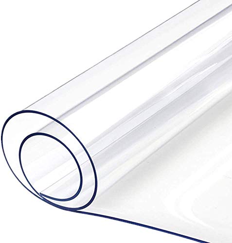 Silla Alfombrilla Mantel protector de mesa de comedor Mantel Transparente de PVC Plástico Grueso Impermeable para Mesa Cocina 2mm(100x160cm/39.37x62.99in)