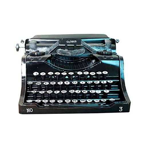 Sroomcla Máquina de Escribir Vintage Retro, Modelo de Accesorios de Pantalla en inglés, decoración de Barra Hecha a Mano, Modelo de máquina de Escribir Antigua