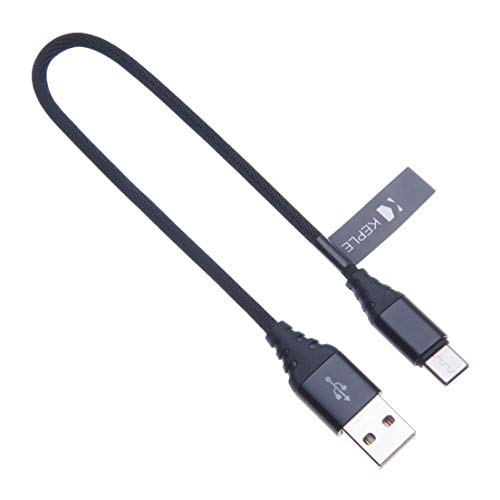 Tipo C Cable Carga Rápida Corto Cargador Rápido Nylon Trenzado Compatible con Samsung Galaxy S9 / S8 / S8+, Note 8/9, A3 / A5 / A7 (2017) / A8, Tab S3 9.7 / S4 10.5 | USB C Alta Velocidad (0.25m)