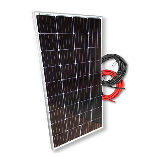 VIASOLAR Panel Solar monocristalino 175W 12V células alemanas Cable 5 Metros