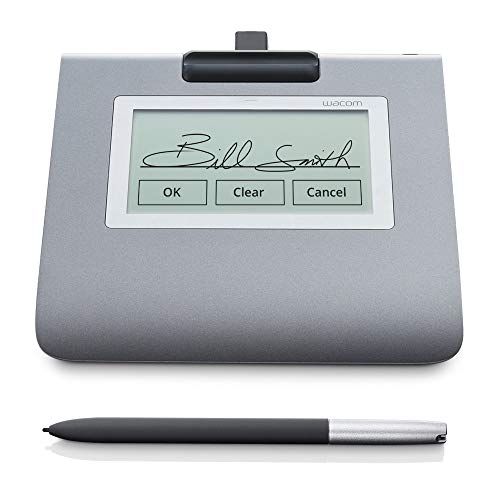 Wacom Signature Set con tableta STU-430 con pantalla LCD de 4.5” y sign pro PDF para Windows, capture firmas electrónicas manuscritas al instante con el lápiz inalámbrico y sin pila