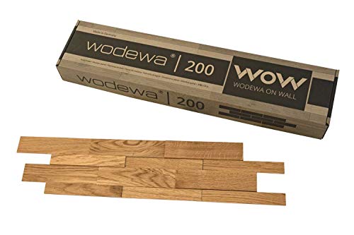 wodewa - Panel de diseño de madera de roble 3D, 0,96 m², revestimiento de madera para interior de madera, para salón, dormitorio