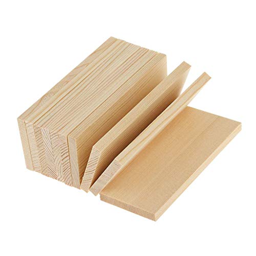 Zeagro 10 paneles rectangulares de madera de pino natural para manualidades, 10 cm