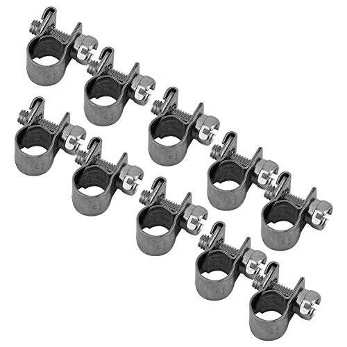 10 unids/set abrazaderas de manguera de acero inoxidable resistente T-Bolt Mini línea de combustible Clips de tubería de 6 mm-20 mm Tamaño opcional para fontanería (6-8 mm)