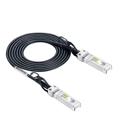 10Gtek® 10Gb/s SFP+ Cable 3 Metro- 10GBASE-CU Direct Attach Copper Twinax Passivo Cable, Compatible para Cisco SFP-H10GB-CU3M, Ubiquiti, Netgear, D-Link, TP-Link, Zyxel, QNAP NAS, Mikrotik