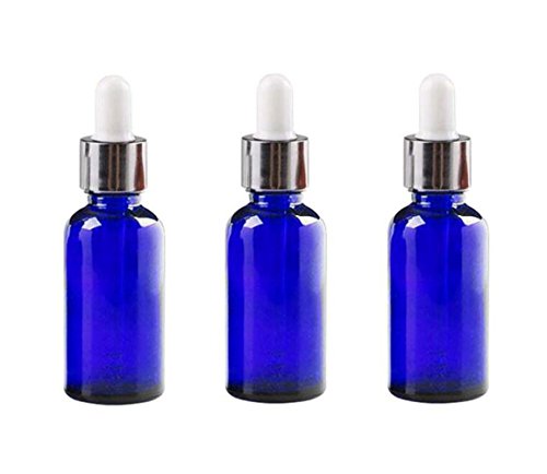 3 frascos de cristal vacíos para aceites esenciales, con tapa de goma blanca, soporte de almacenamiento de muestras para perfumes, aromaterapia, herramienta de belleza (30 ml)