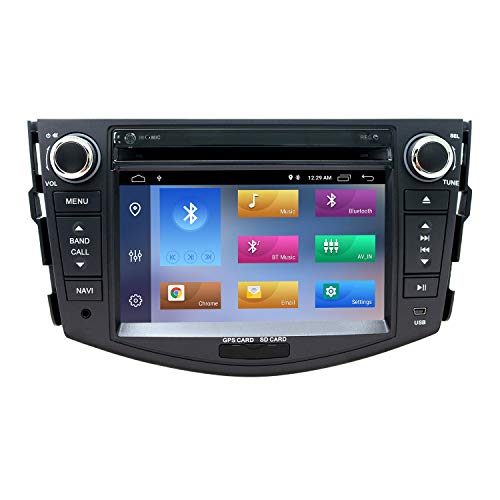 7 Pulgadas Android 10 Autoradio 2 DIN para Toyota RAV4 2006-2012,Soporte CD DVD GPS Bluetooth Am PM WiFi SWC DSP Dab+,Soporte AHD cámara de visión Trasera,2+16GB
