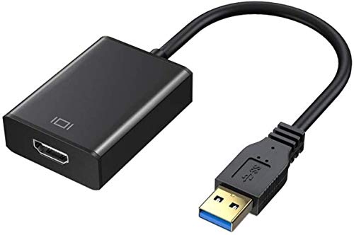 Adaptador USB 3.0,adaptador USB 3.0 a HDMI 1080P Full HD Video Audio Multi Monitor Convertidor Adaptador para PC Portátil Proyector HDTV Compatible con Windows 10/8.1/8/7
