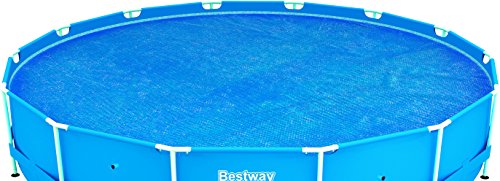 Bestway 58172 - Cobertor solar Manta Térmica para piscinas Steel Pro redondas de 457 cm de diámetro