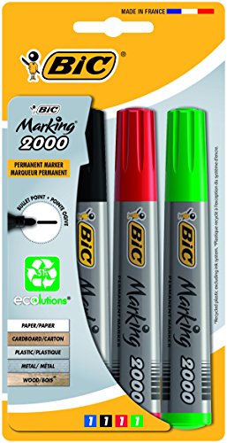 BIC Marking 2000 Ecolutions - Blíster de 4 marcadores permanentes