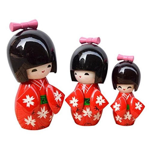 Black Temptation Muñeca Hermosa de Madera Tradicional Japonesa / Mini muñeca / Regalos / decoración -A1