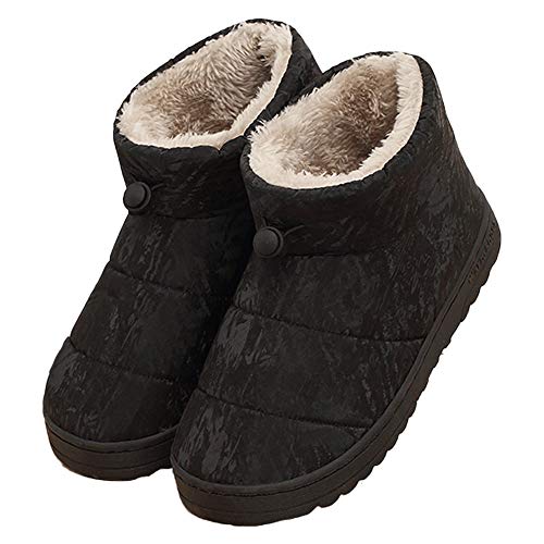 Botas de nieve con calefacción eléctrica unisex, zapatos de algodón cálidos de invierno, zapatos para caminar ajustables de dos etapas termostáticos inteligentes enchufables,Negro,30 (42/44)