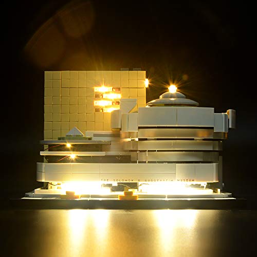 BRIKSMAX Kit de Iluminación Led para Architecture Museo Solomon R. Guggenheim-Compatible con Ladrillos de Construcción Lego Modelo 21035, Juego de Legos no Incluido