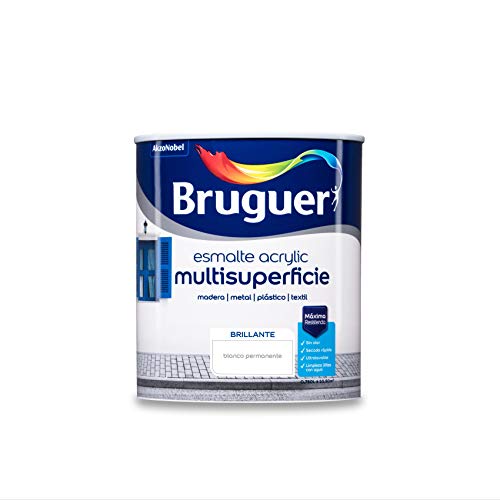 Bruguer Acrylic Multisuperficie Esmalte al agua Brillante Blanco Permanente 750 ml