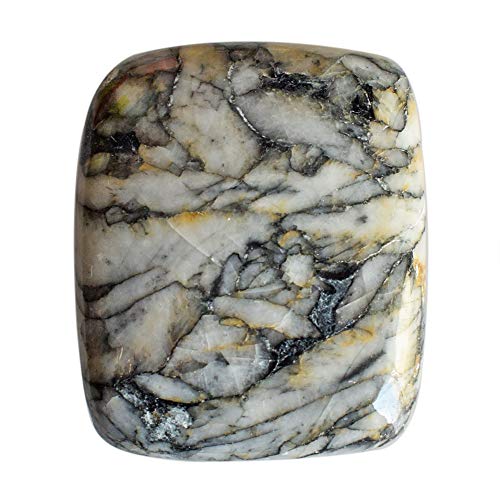 Cabujón Pinolith natural, tamaño 30x25x6 mm, semiprecioso suelto, precio al por mayor, hecho a mano, piedra colgante AG-12551